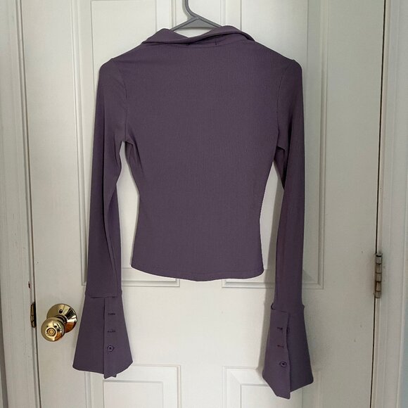 Pellucid Purple Button Up Top - Picture 2 of 2